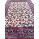 FINE NORTH EAST PERSIAN CARPET, 350cm x 265cm, all over flower design.