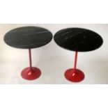 TULIP TABLES, a pair, Eero Saarinen design,