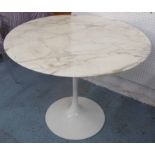 KNOLL TULIP DINING TABLE BY EERO SAARINEN, marble top, 73cm H x 92cm Diam.