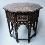 HOSHIARPUR TABLE, 19th century North West Indian hardwood, bone,