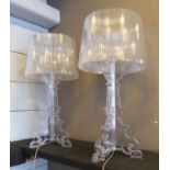 KARTELL BOURGIE TABLE LAMPS, a pair, by Feruccio Laviani, 73cm H.