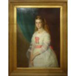 MATTHIAS ROBINSON (British 1856-1895) 'Portrait of a Fine Scottish Young Lady', 1873, oil on canvas,