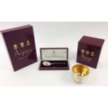 ASPREY SILVER CHRISTENING SET,