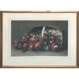 LOUIE ARONOVSKY (Early 20th Century Russian) 'Roses and a Basket', watercolour,