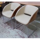 HÜLSTA D5-2 DINING CHAIRS, a set of six, 76cm H x 53cm W x 55cm D overall.