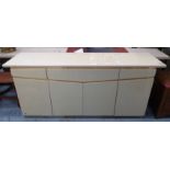 ERIC MAURLE SIDEBOARD, vintage 1970's French, 201cm x 51cm x 87cm.