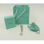 TIFFANY & CO STERLING SILVER LINK BRACELET, Weight gross 34.5 grams, with box, pouch and gift bag.