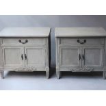 BEDSIDE CABINETS, a pair,