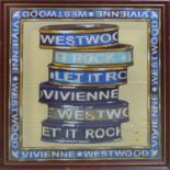 VIVIENNE WESTWOOD 'Let It Rock', original silk textile, an early piece,