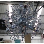 SPUTNIK STYLE CEILING PENDANT, six branch light, 65cm drop.