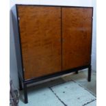 CABINET, vintage 20th century, in later ebonised finish, 126cm x 43cm x 139cm (with faults).