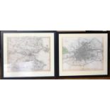 A PAIR OF ANTIQUE MAPS OF DUBLIN, published under the Superintendence of the Society for the