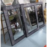 GARDEN WALL MIRRORS, a set of three, contemporary design, 90cm x 63cm, (3)