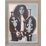 PABLO PICASSO 'Jaqueline', off set lithograph, 75cm x 55cm, framed and glazed.