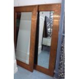 WALL MIRRORS, a pair, 1960's Italian style, coppered finish, 181cm x 90cm. (2)