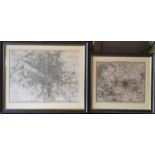 A PAIR OF ANTIQUE MAPS OF PARIS, published under the Superintendence of the Society for the