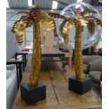 MAISON JANSEN STYLE PALM TREES, a pair, 97cm at tallest. (2)