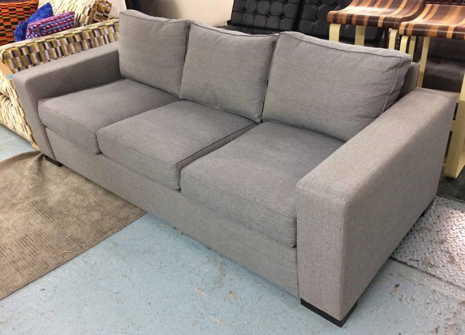 KINGCOME SOFA, grey upholstery, 125cm wide approx.