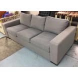 KINGCOME SOFA, grey upholstery, 125cm wide approx.