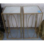 SIDE TABLES, a pair, 1960's French style, 35.5cm x 35.5cm x 70.5cm. (2)