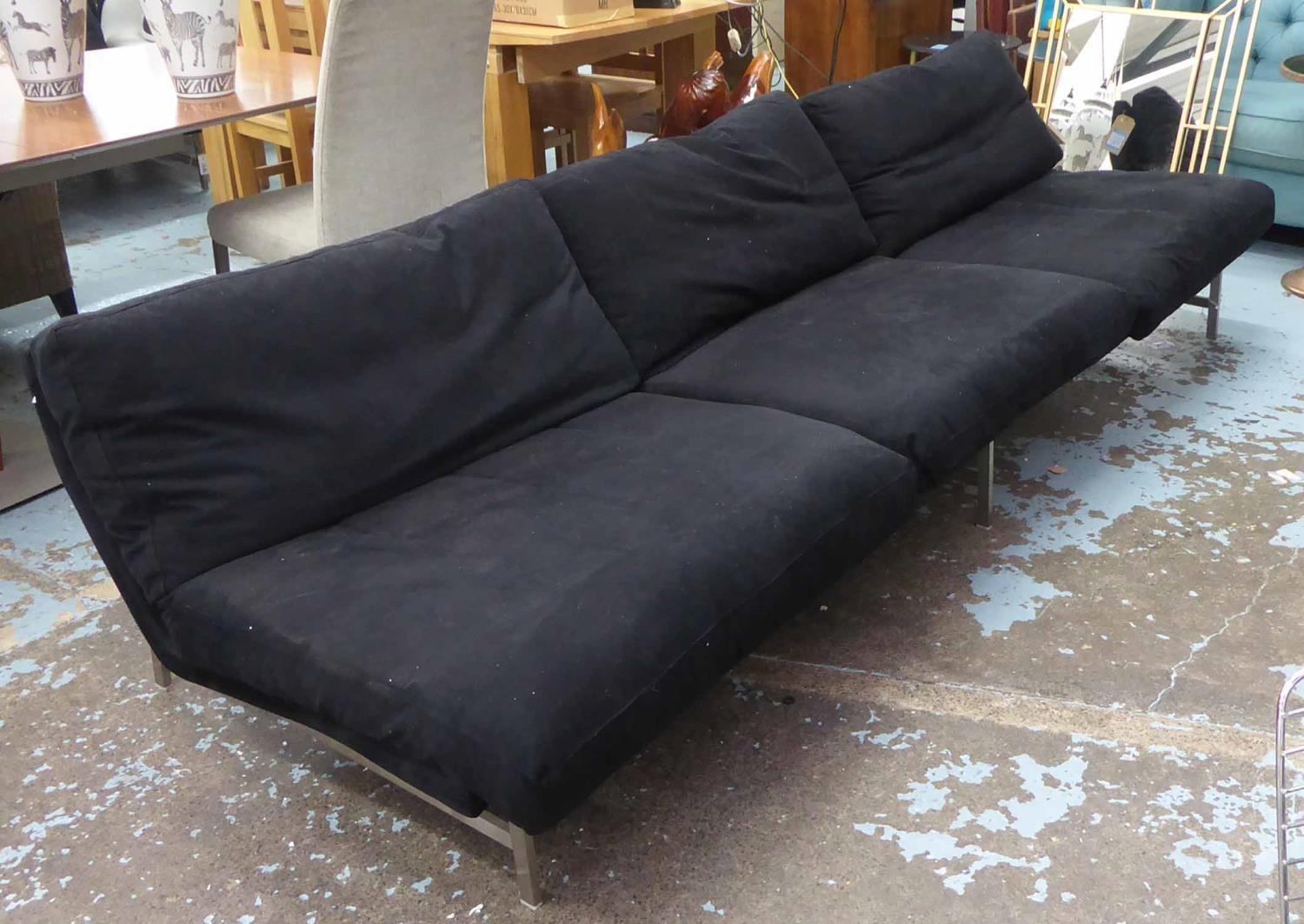 ATTRIBUTED TO FRITZ HANSEN LISSONI SOFA, by Piero Lissoni, 270cm W. (slight faults)