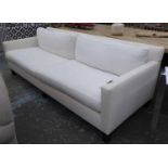 BEN WHISTLER LTD SOFA, ivory white fabric finish, 240cm W. (with faults)