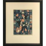 JIM ANDERSON RE 'The Feast of Reason - The Bullingdon Club', linocut, signed, dated and titled in