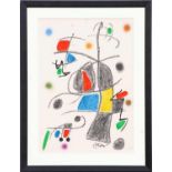 JOAN MIRO, lithograph untitled plate signed Suite: Maravillas con variaciones 1975, printed by