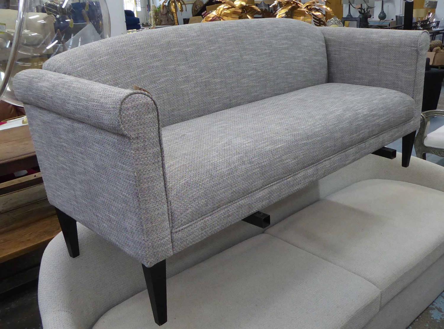 AARK SOFA, light grey upholstered, 73cm x 85cm H x 175cm.