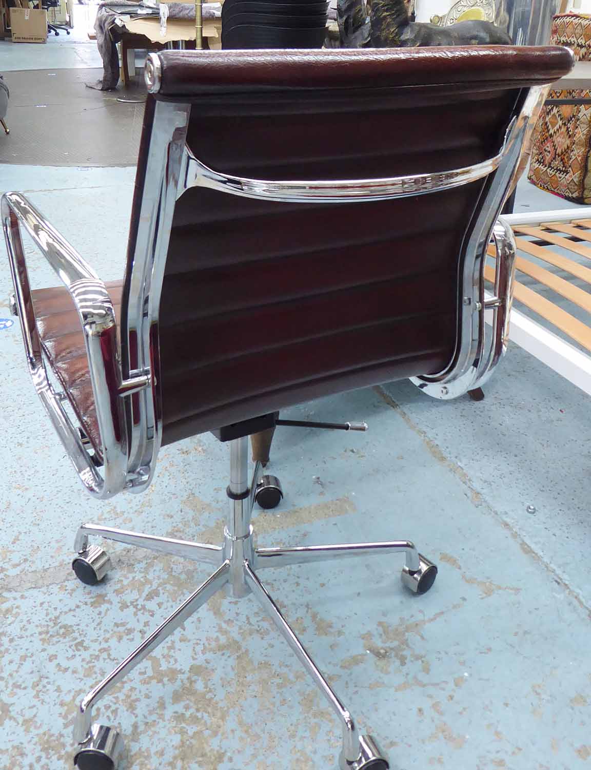 AFTER CHARLES AND RAY EAMES, aluminium group style desk chair, 100cm at tallest (with slight - Image 5 of 5