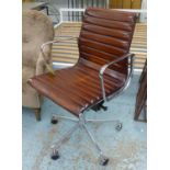 AFTER CHARLES AND RAY EAMES, aluminium group style desk chair, 100cm at tallest (with slight