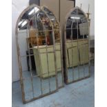 GARDEN WALL MIRRORS, a set of three, 158cm x 66cm (3).