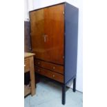 CABINET, vintage 20th century, in later ebonised finish, 73cm x 43cm x 147cm (with faults).