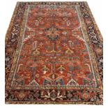 FINE ANTIQUE BAKSHAISH DESIGN HERIZ CARPET, 296cm x 215cm.