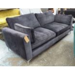 SOFA.COM SOFA, grey fabric finish, 217cm W. (with faults)