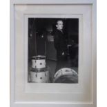 JOHN STODDART 'Charlie Watts in Lansdowne Studios, 1990', photograph, with photographer's embossing,