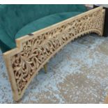 INDIAN ARCHITECTURAL GRILLS, a set of two, carved wood, 232cm x 66cm x 5cm approx at largest. (