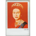 ANDY WARHOL 'Queen Elisabeth II', lithograph, from Leo Castelli gallery, stamped on reverse,