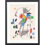 JOAN MIRO, lithograph untitled plate signed Suite: Maravillas con variaciones 1975, printed by