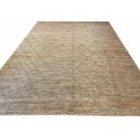 CLASSIC HAND WOVEN JUTE CARPET, 365cm x 275cm.