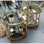 SIDE TABLES, a pair, Maison Jansen style, 62cm H x 57cm diam. (2)