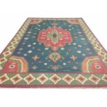 INDIAN COTTON FLATWEAVE CARPET, 345cm x 265cm.