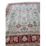 ANTIQUE NORTH WEST PERSIAN SHAH ABBAS DESIGN CARPET, 300cm x 265cm.