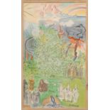 AFTER RAOUL DUFY, lithograph suite La fee Electricte, printed by Mourlot, 103cm x 65cm, framed and