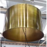 CEILING LIGHT, contemporary design, gilt finish, 30cm x 54cm.