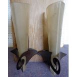 WALL SCONCES, a pair, vintage Italian abstract design, 35cm H. (2)