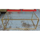 LOW TABLE, Maison Jansen inspired, gilt metal and glass, 120cm x 65cm x 45cm.