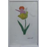 ANDY WARHOL 'Angel in a Daffodil', lithograph, from Leo Castelli gallery, stamped on reverse, edited