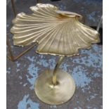 GINKGO LEAF SIDE TABLE, 1970's Italian style, gilt metal, 56cm H.