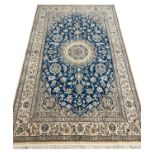 FINE PART SILK PERSIAN NAIN CARPET, 254cm x 152cm.